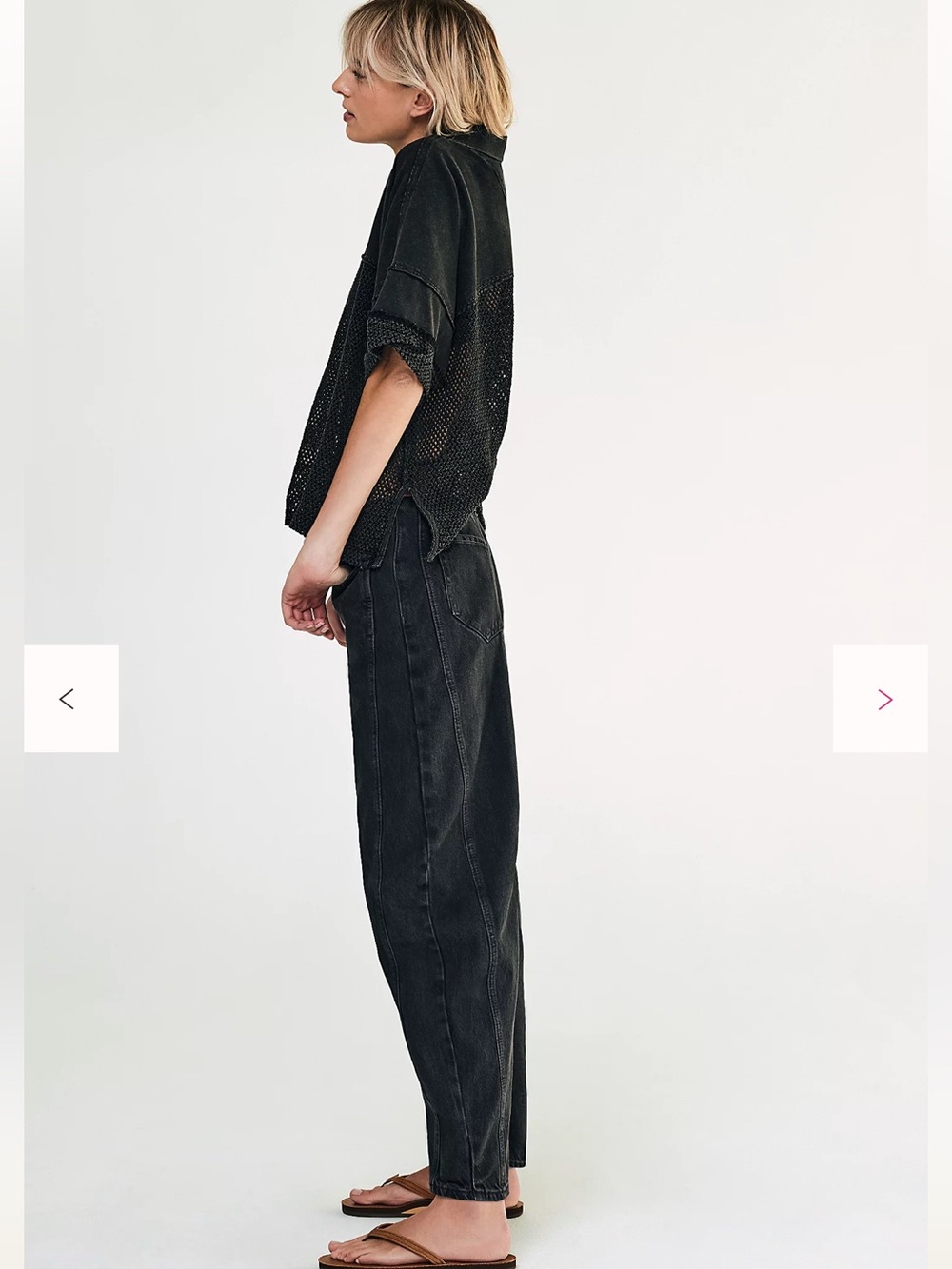 Free People We The Free Good Luck Mid-Rise Barrel Jeans - Picture 3 of 7